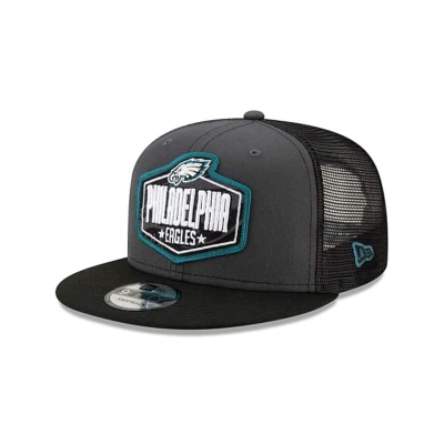 Grey Philadelphia Eagles Hat - New Era NFL NFL Draft 9FIFTY Snapback Caps USA2761834